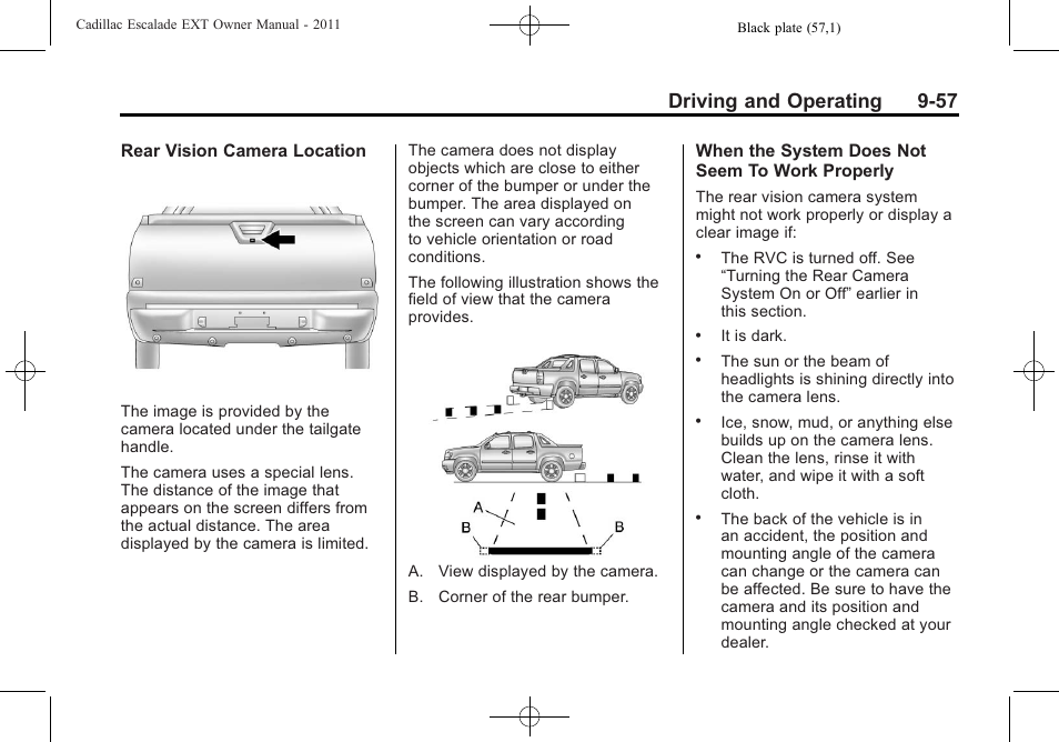 Driving and operating 9-57 | Cadillac 2011 Escalade EXT User Manual | Page 343 / 508