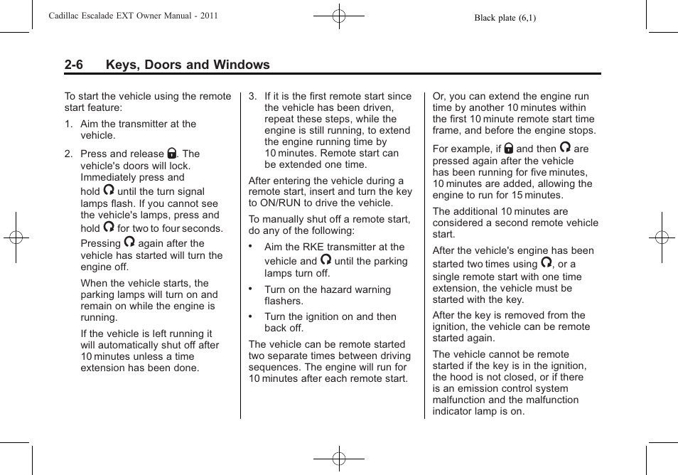 Cadillac 2011 Escalade EXT User Manual | Page 36 / 508