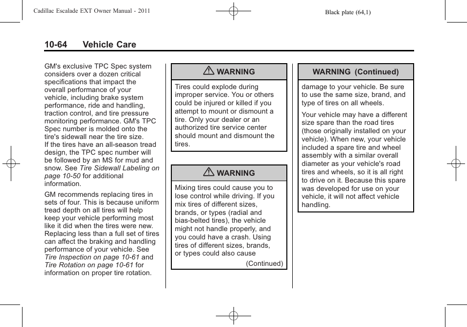 Cadillac 2011 Escalade EXT User Manual | Page 426 / 508