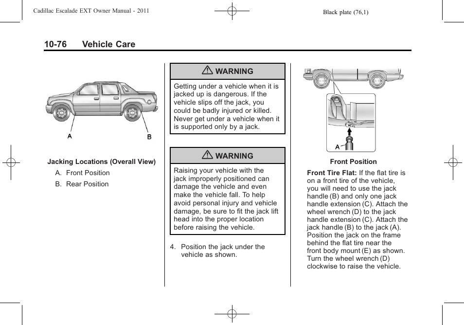 Cadillac 2011 Escalade EXT User Manual | Page 438 / 508