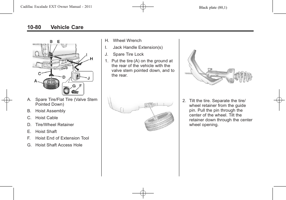 80 vehicle care | Cadillac 2011 Escalade EXT User Manual | Page 442 / 508