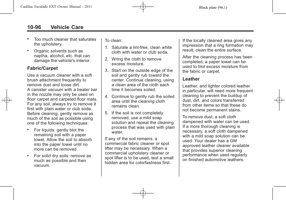 96 vehicle care | Cadillac 2011 Escalade EXT User Manual | Page 458 / 508