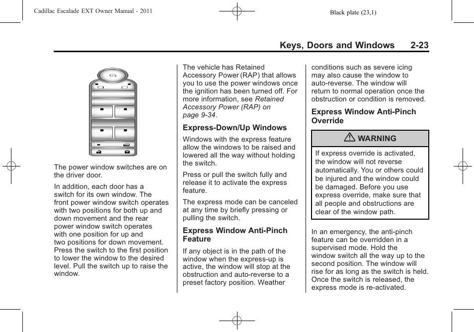 Cadillac 2011 Escalade EXT User Manual | Page 53 / 508