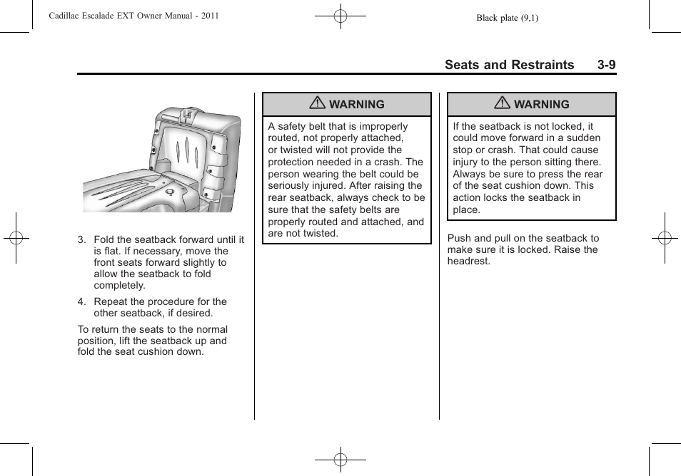 Cadillac 2011 Escalade EXT User Manual | Page 65 / 508