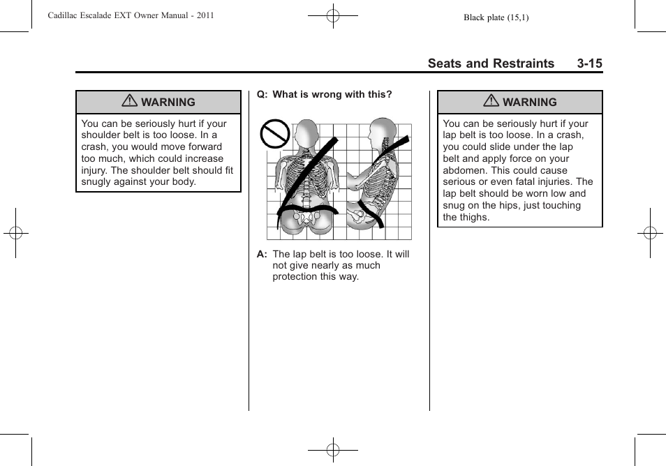 Cadillac 2011 Escalade EXT User Manual | Page 71 / 508