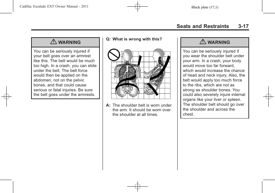 Cadillac 2011 Escalade EXT User Manual | Page 73 / 508