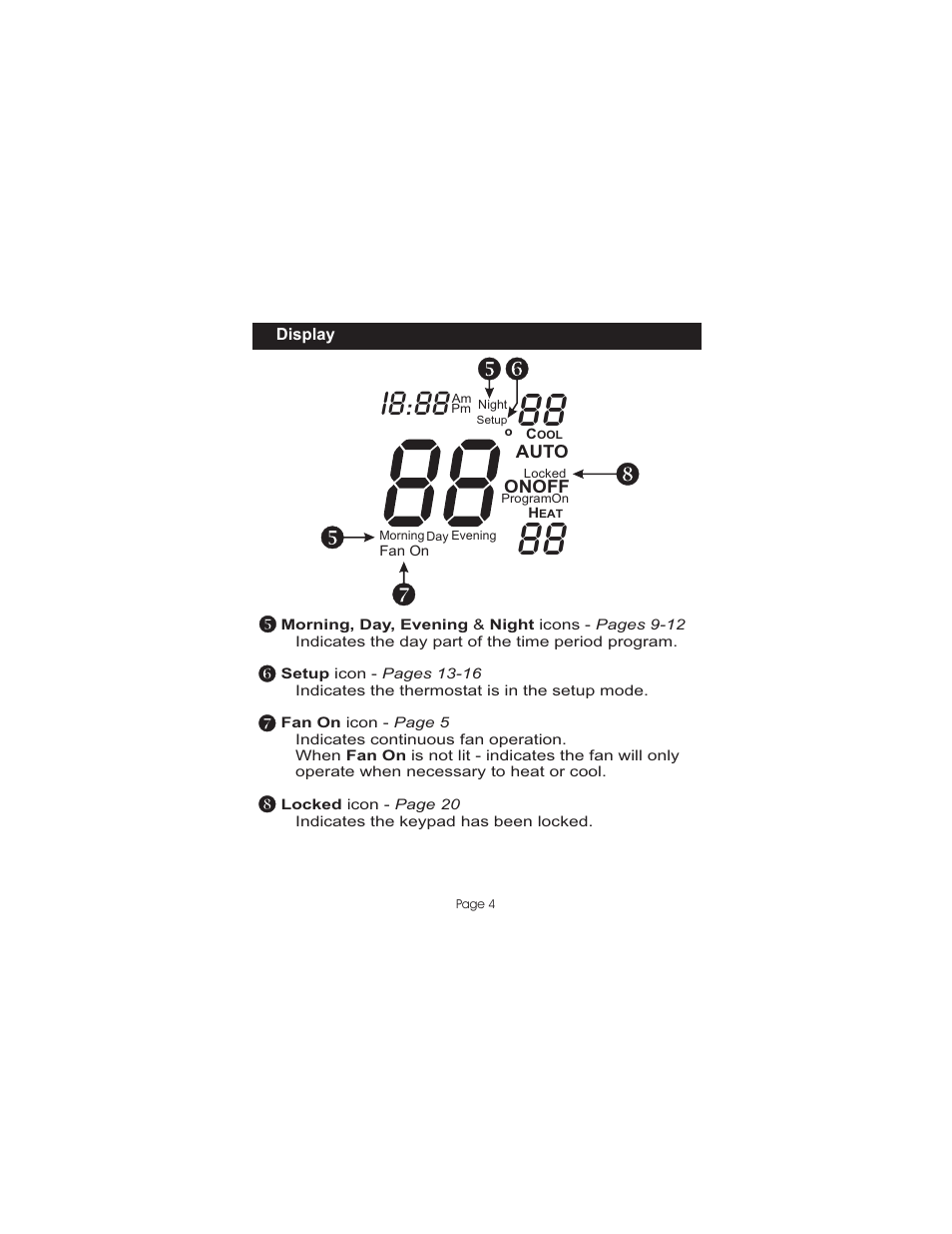 I8:88 | Venstar T0051FS User Manual | Page 5 / 24