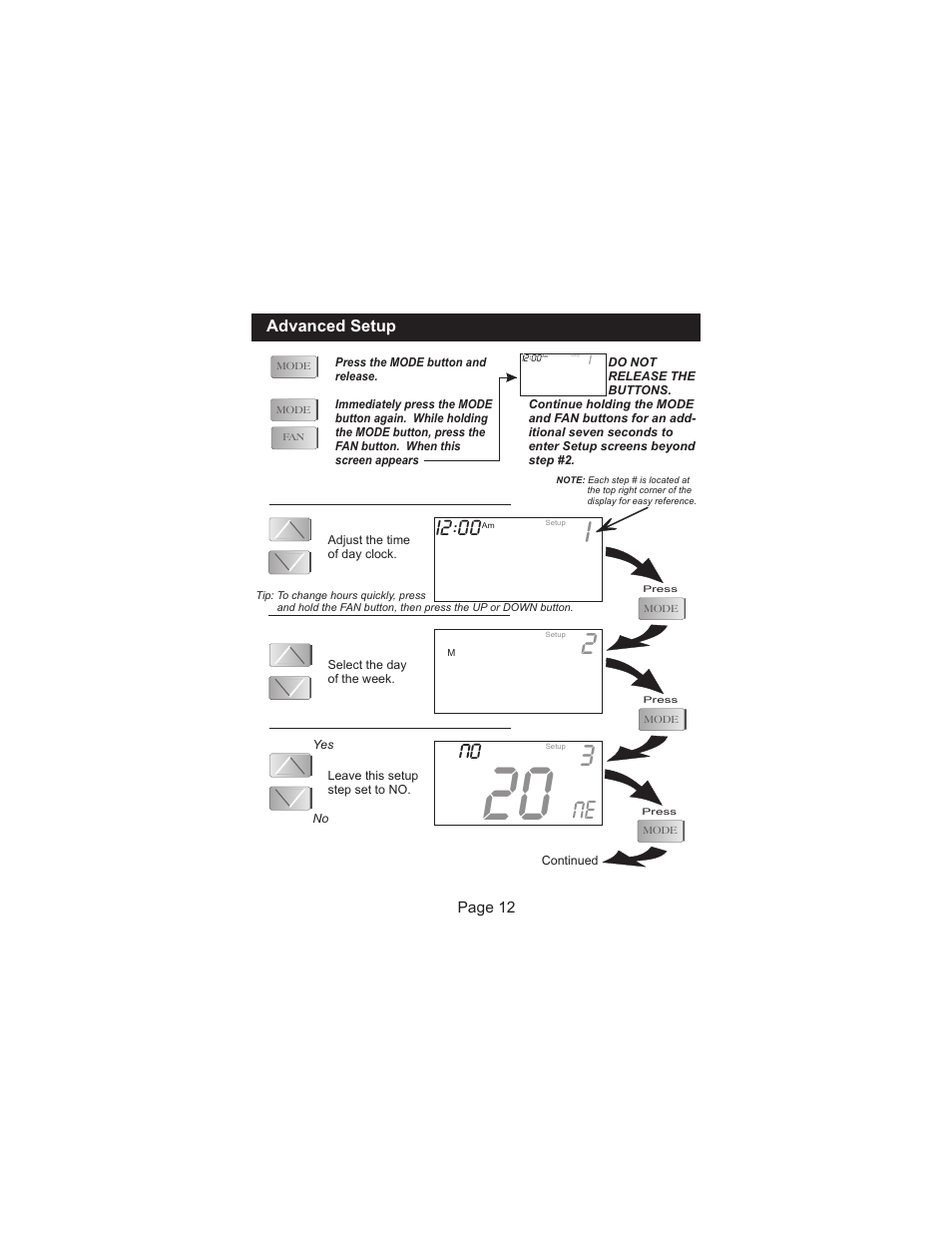 I2 00 | Venstar T1100RF User Manual | Page 13 / 22