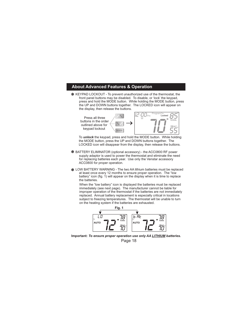 I2 00 | Venstar T1100RF User Manual | Page 19 / 22