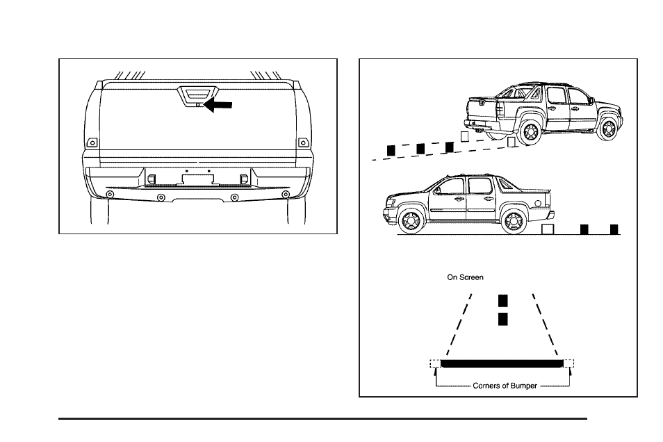 Rear vision camera location | Cadillac 2009 Escalade EXT User Manual | Page 131 / 546