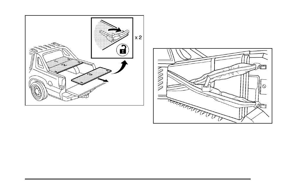 Cargo panel storage system | Cadillac 2009 Escalade EXT User Manual | Page 145 / 546