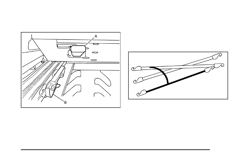 Folding and storage of straps | Cadillac 2009 Escalade EXT User Manual | Page 151 / 546