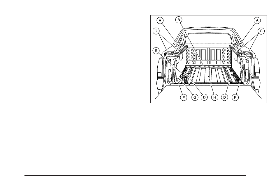 All-weather cargo area, All-weather cargo area -77, Cargo tie downs | Cadillac 2009 Escalade EXT User Manual | Page 153 / 546