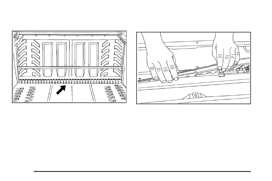 Midgate, Drain grate removal and cleaning | Cadillac 2009 Escalade EXT User Manual | Page 156 / 546