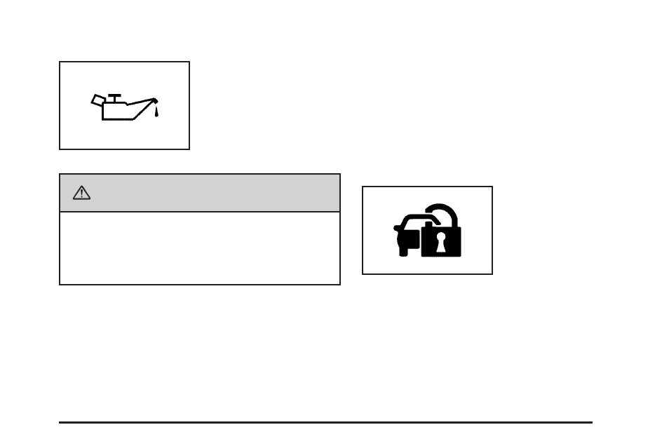 Oil pressure light, Security light, Oil pressure light -39 security light -39 | Caution | Cadillac 2009 Escalade EXT User Manual | Page 199 / 546