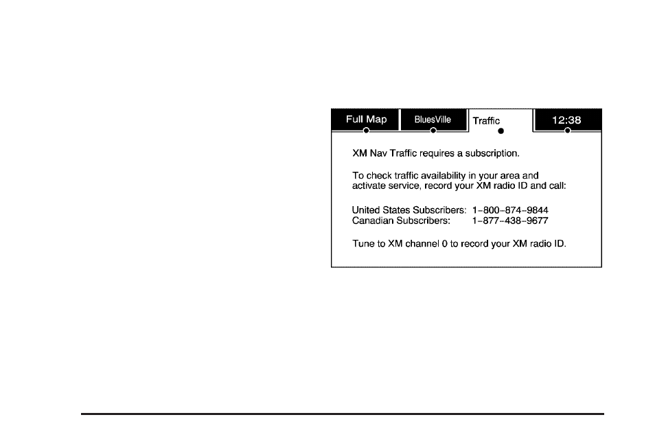 Traffic options, Xm navtraffic™ (usa and canada) | Cadillac 2009 Escalade EXT User Manual | Page 294 / 546