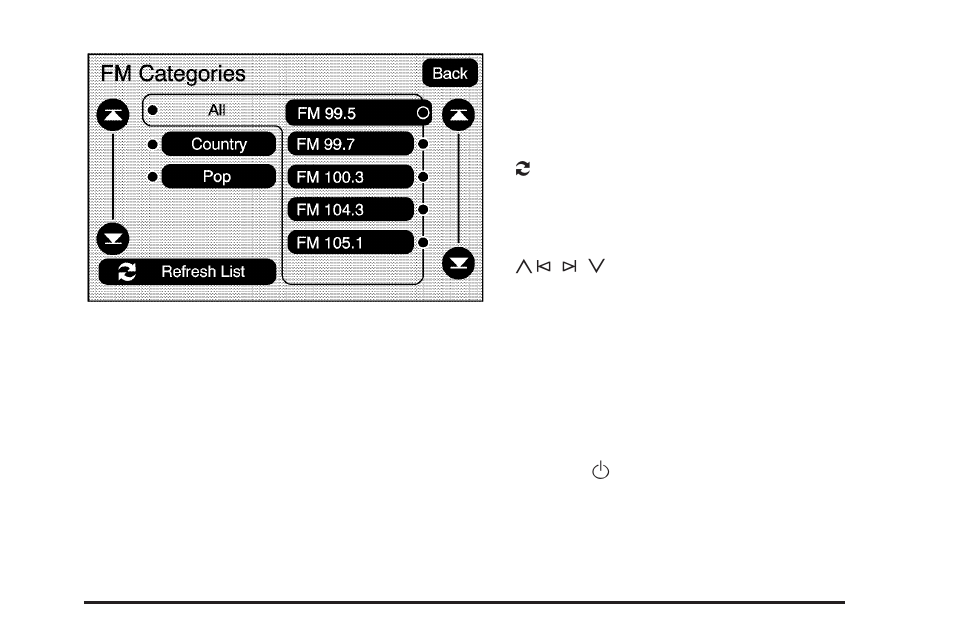 Y © ¨ z, Storing radio station presets | Cadillac 2009 Escalade EXT User Manual | Page 309 / 546