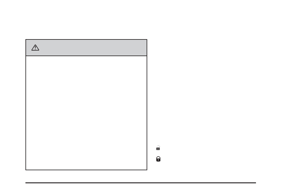 Doors and locks, Door locks, Power door locks | Doors and locks -13, Door locks -13 power door locks -13, Caution | Cadillac 2009 STS-V User Manual | Page 85 / 514