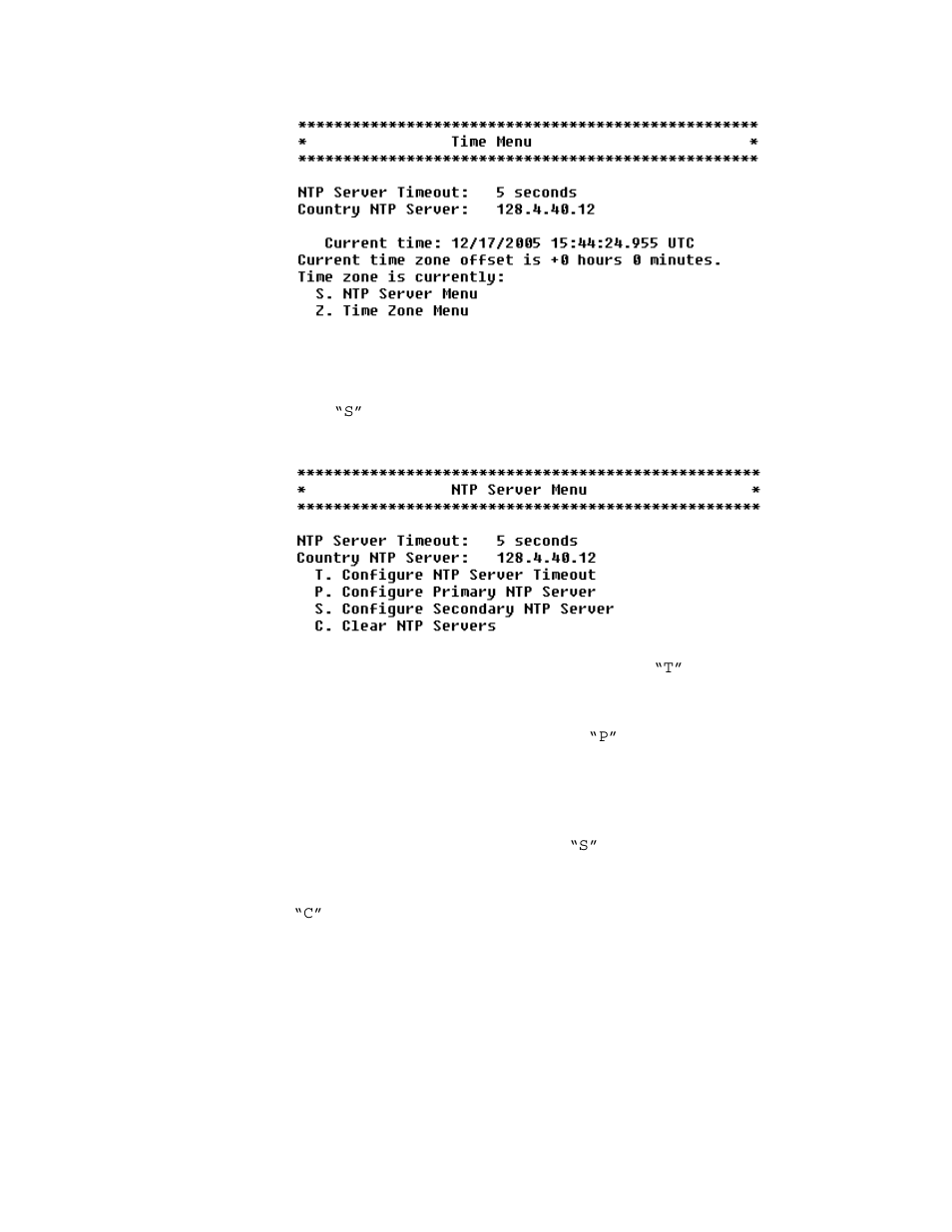 Ntp server menu, Time zone menu, Ntp server menu -18 time zone menu -18 | Verilink 8100A (34-00237) Product Manual User Manual | Page 68 / 311