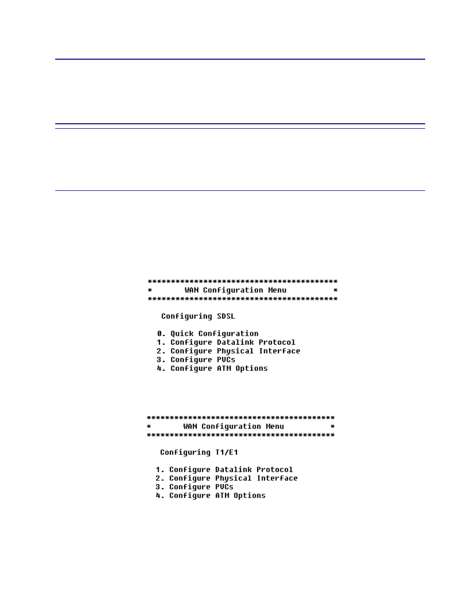 Wan configuration menu, Wan configuration menu -5 | Verilink 8100A (34-00237) Product Manual User Manual | Page 79 / 311