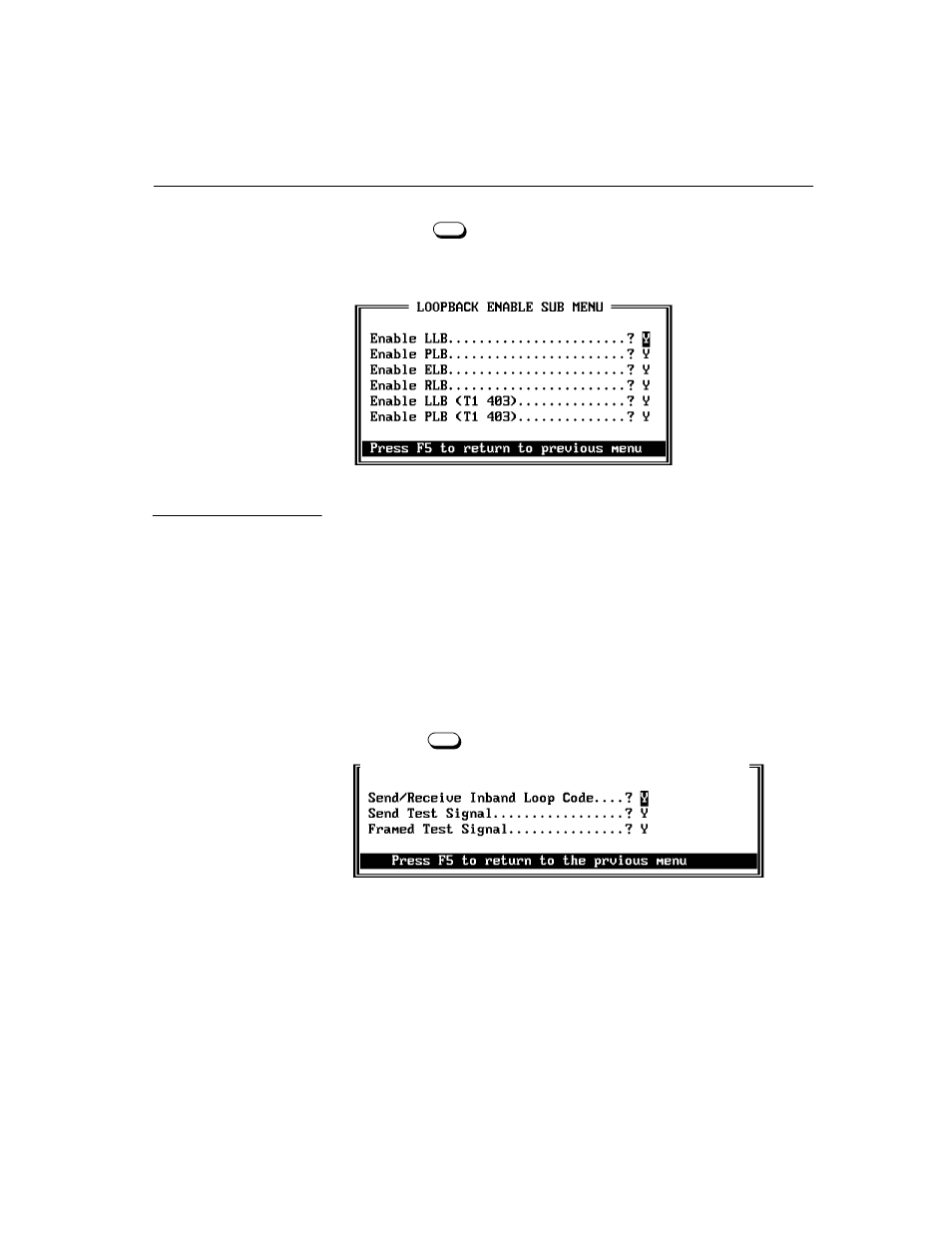 Enable testing options | Verilink Access Manager 2000 (896-502037-001) Product Manual User Manual | Page 213 / 400