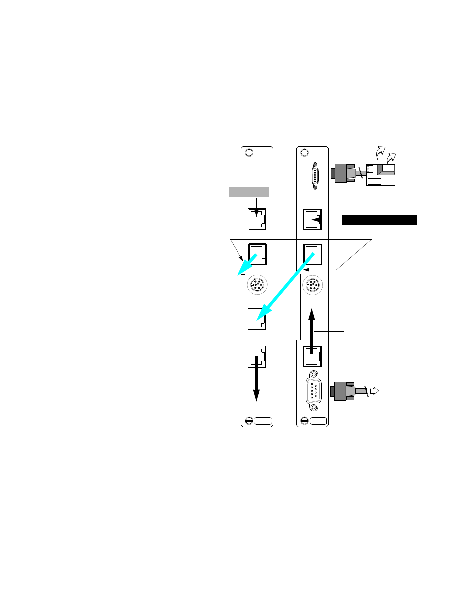 Connecting the cims, Connecting the cims -4, Figure 2-2, “rear view of cim interconnections | Eqpt, Figure 2-2 rear view of cim interconnections | Verilink APS 2000 T1 Line Protection (880-502411-001) Product Manual User Manual | Page 28 / 87