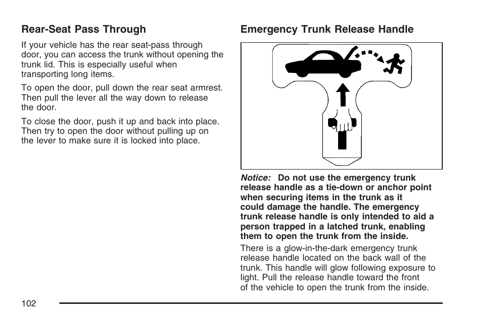 Cadillac 2007 CTS User Manual | Page 102 / 518