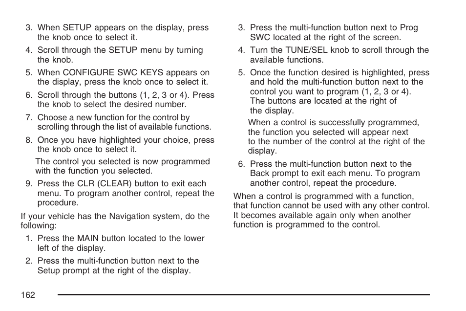 Cadillac 2007 CTS User Manual | Page 162 / 518