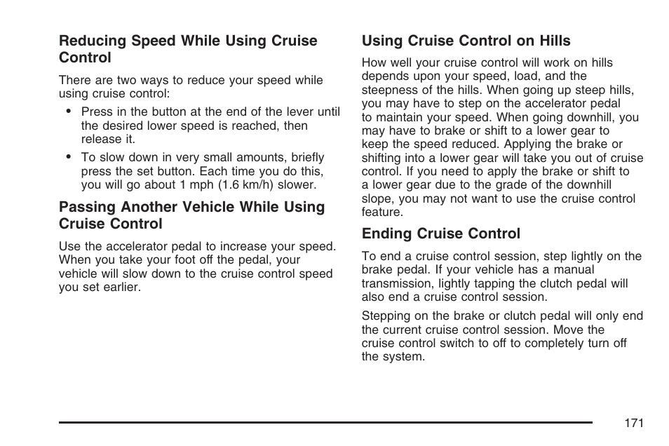 Cadillac 2007 CTS User Manual | Page 171 / 518