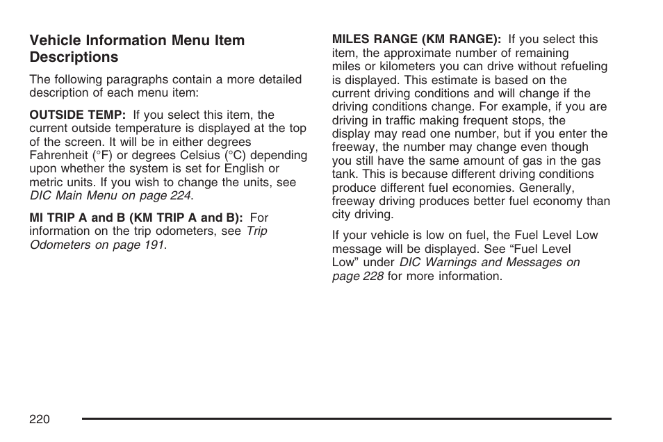 Cadillac 2007 CTS User Manual | Page 220 / 518