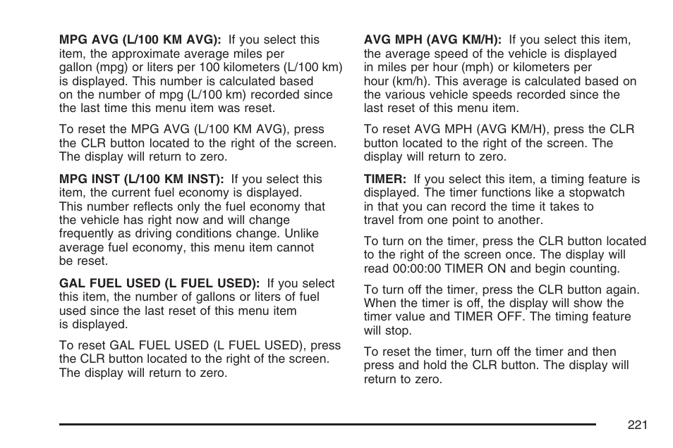 Cadillac 2007 CTS User Manual | Page 221 / 518