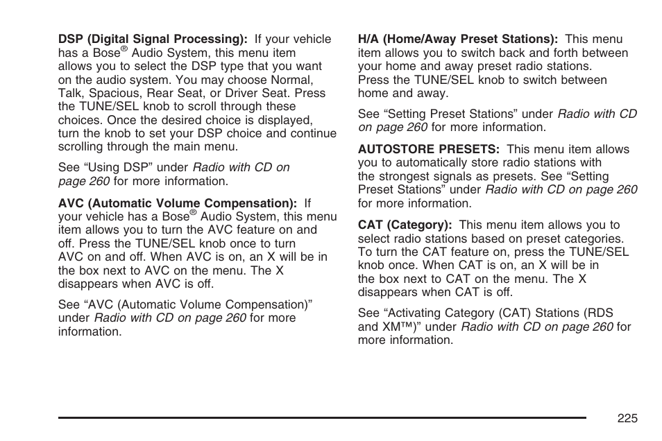 Cadillac 2007 CTS User Manual | Page 225 / 518