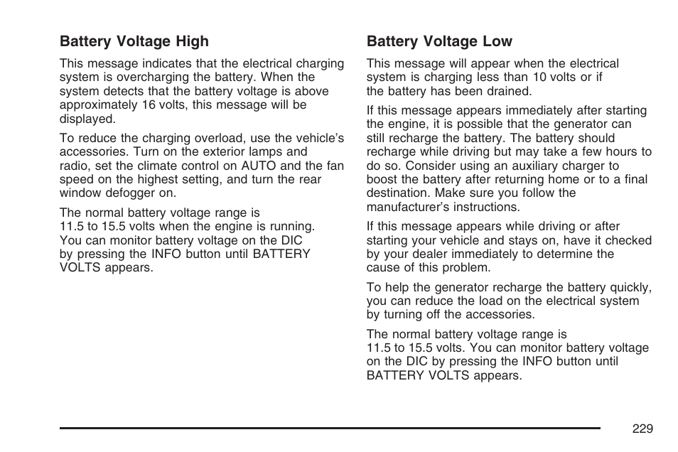 Cadillac 2007 CTS User Manual | Page 229 / 518