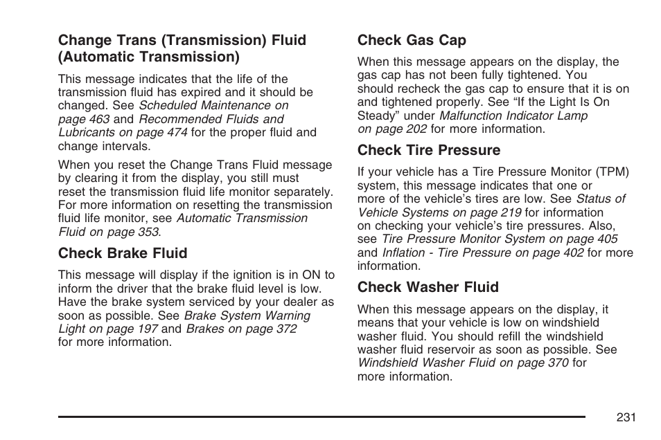 Cadillac 2007 CTS User Manual | Page 231 / 518