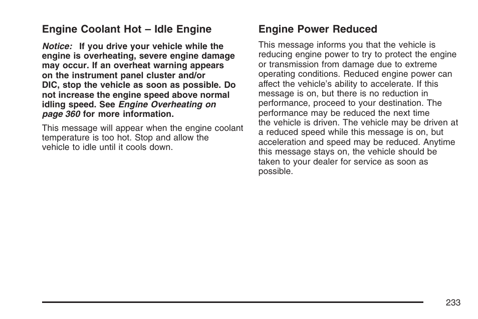 Cadillac 2007 CTS User Manual | Page 233 / 518