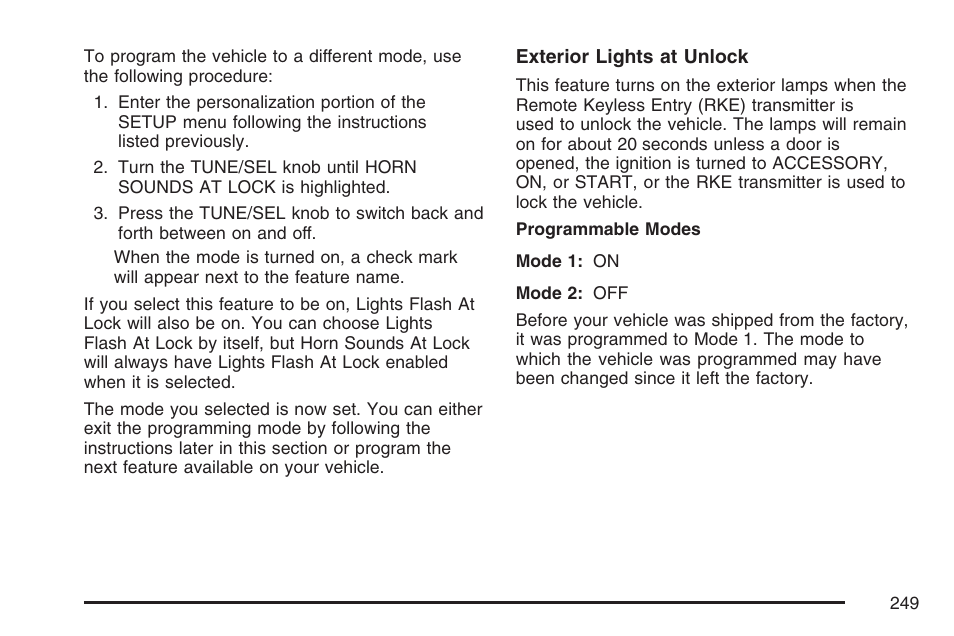 Cadillac 2007 CTS User Manual | Page 249 / 518