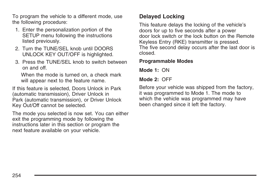 Cadillac 2007 CTS User Manual | Page 254 / 518