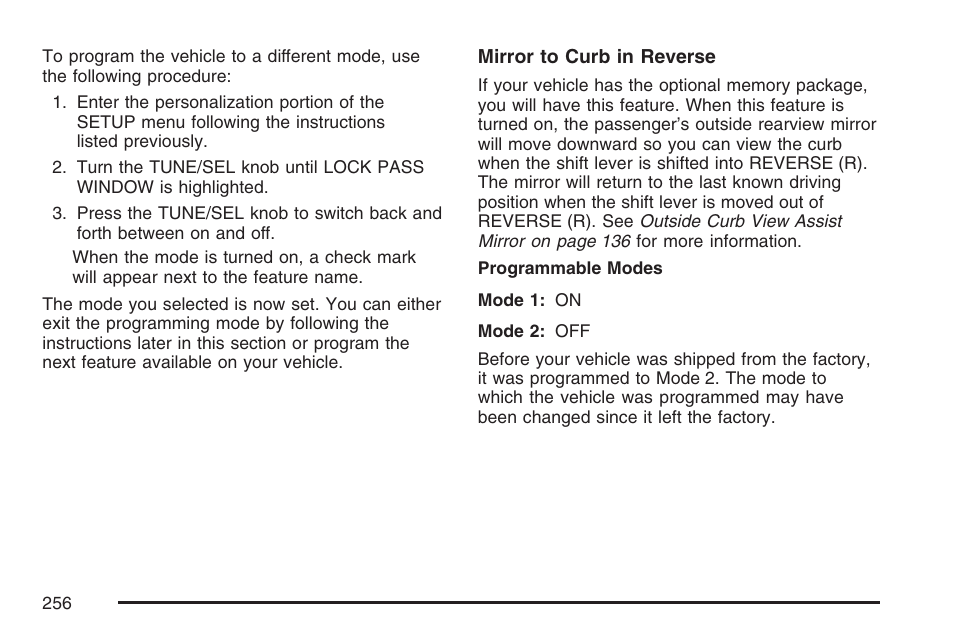 Cadillac 2007 CTS User Manual | Page 256 / 518