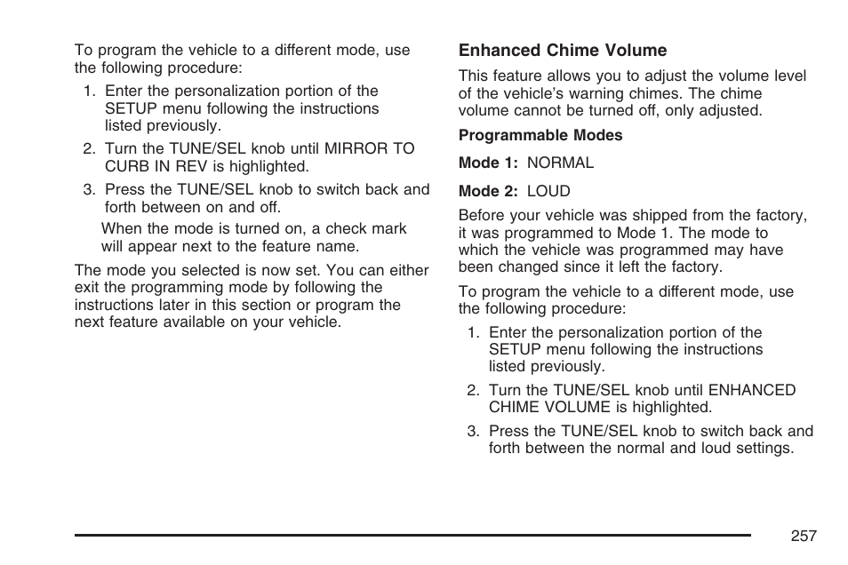 Cadillac 2007 CTS User Manual | Page 257 / 518