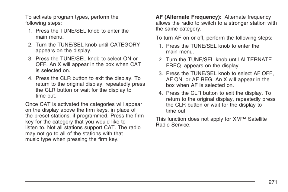 Cadillac 2007 CTS User Manual | Page 271 / 518