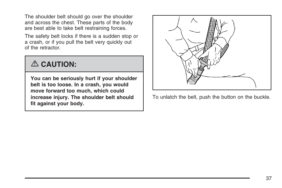 Caution | Cadillac 2007 CTS User Manual | Page 37 / 518