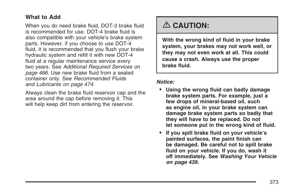 Caution | Cadillac 2007 CTS User Manual | Page 373 / 518