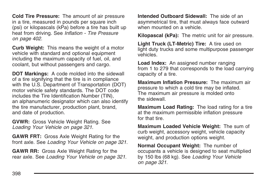 Cadillac 2007 CTS User Manual | Page 398 / 518