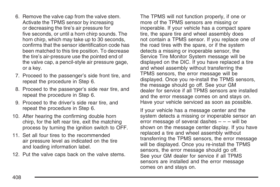 Cadillac 2007 CTS User Manual | Page 408 / 518