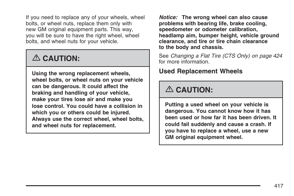 Cadillac 2007 CTS User Manual | Page 417 / 518