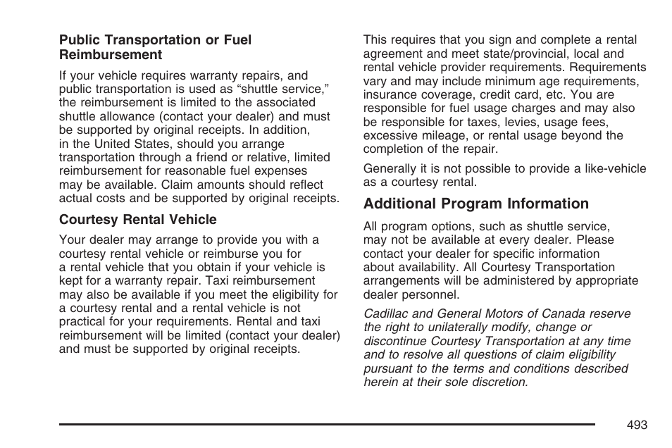 Cadillac 2007 CTS User Manual | Page 493 / 518