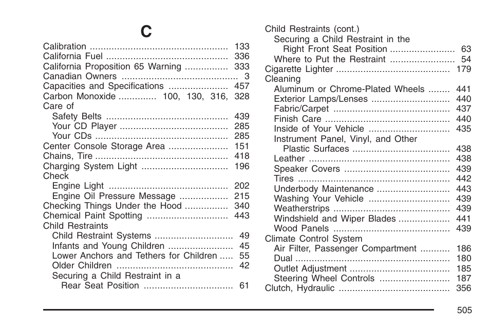 Cadillac 2007 CTS User Manual | Page 505 / 518