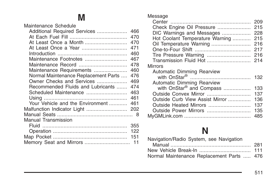 Cadillac 2007 CTS User Manual | Page 511 / 518