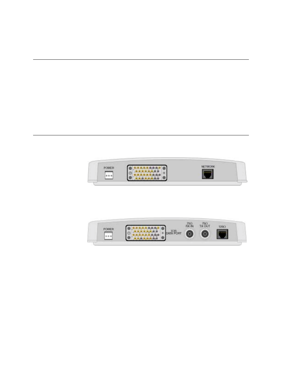 Supplied materials, Rear panels | Verilink FrameStart FSD (34-00291.F) Product Manual User Manual | Page 18 / 49