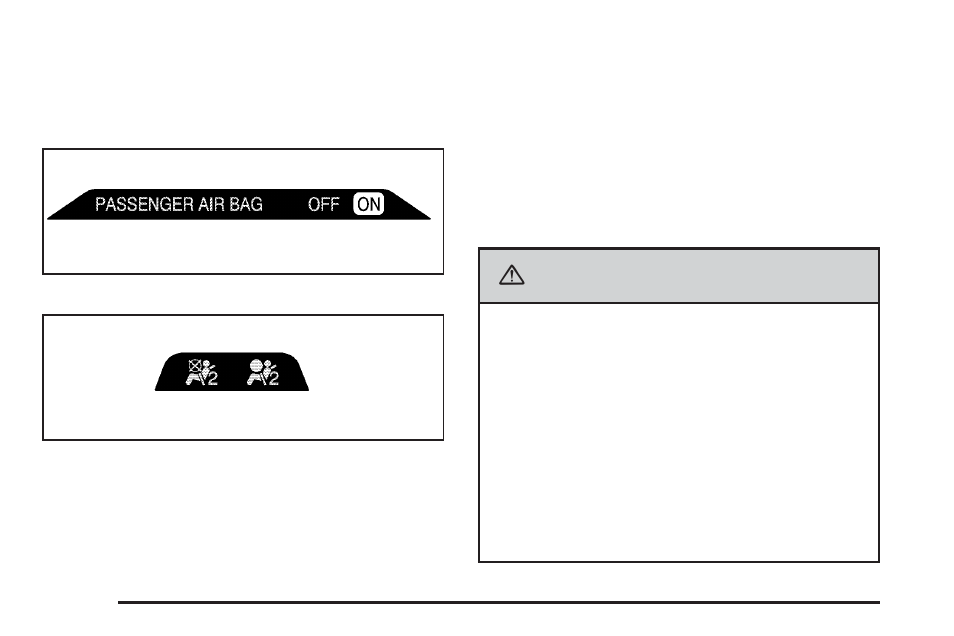 Passenger airbag status indicator, Passenger airbag status indicator -36, Caution | Cadillac 2006 Escalade User Manual | Page 178 / 480